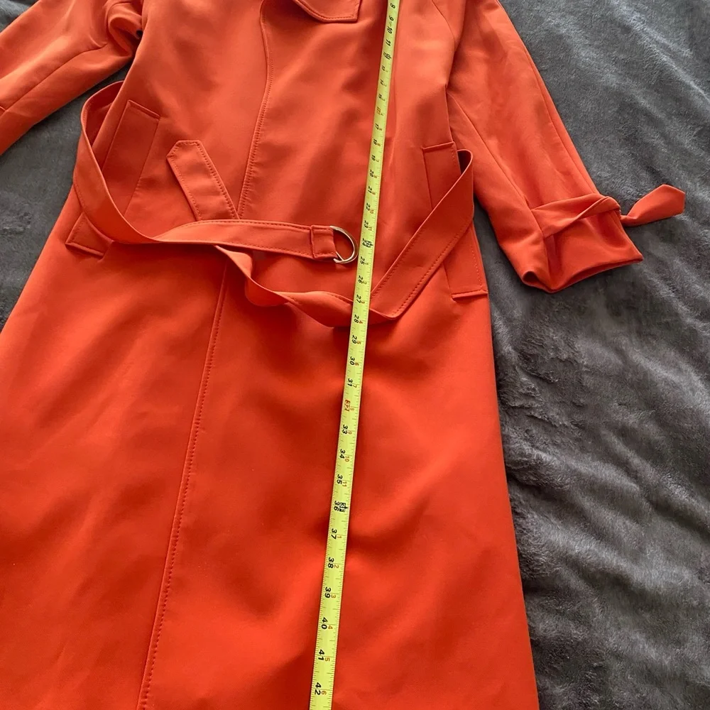 H&M Women's Orange Trench Coat New - Picture 4 of 9